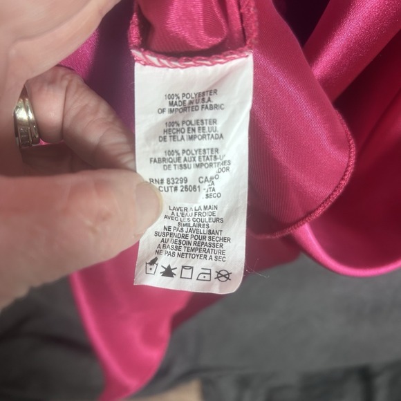 Vintage 90s Y2K Bebe Slip Dress Midi Satin Pink Size S Drape Neck Sexy Date - Picture 7 of 8